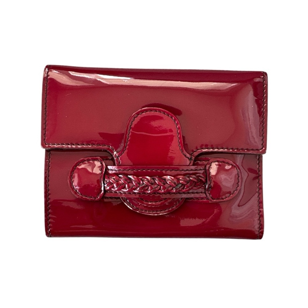 Valentino Garavani Red Patent Leather Wallet